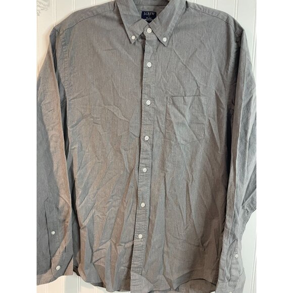 J.Crew Flex Washed Classic Fit Button-Up Shirt Gray M - Picture 13 of 13